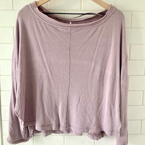 Free People Purple Gray Sweater